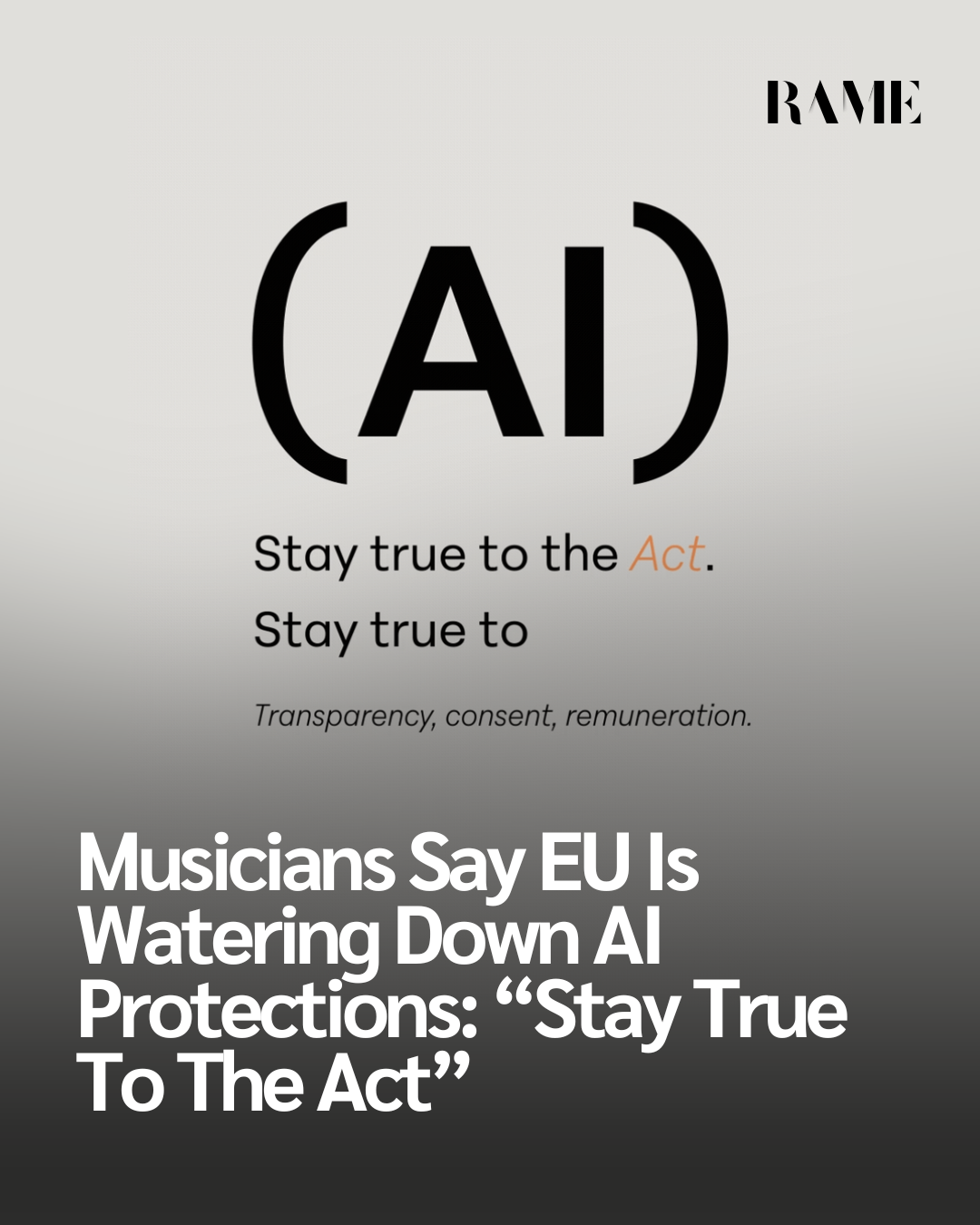 Musicians Say EU Is Watering Down AI Protections: “Stay True To The Act”