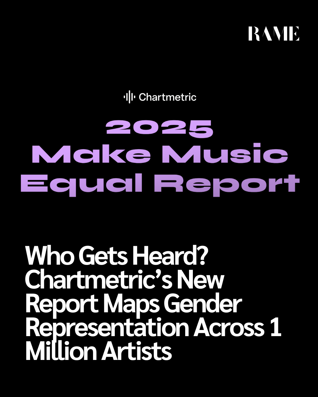 Who Gets Heard? Chartmetric’s New Report Maps Gender Representation Across 1 Million Artists