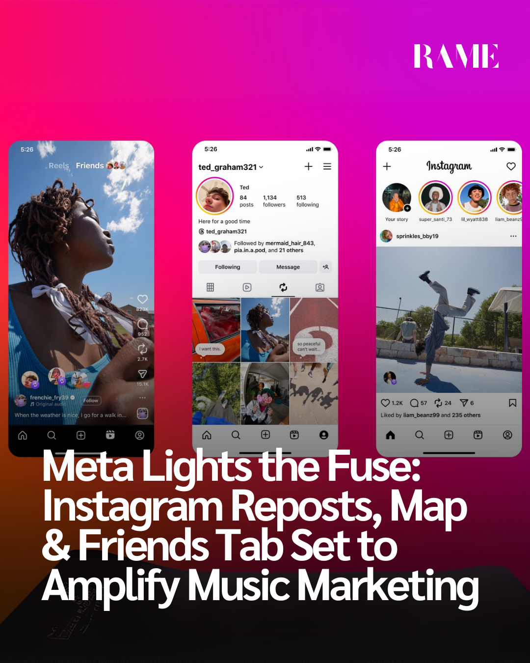 Meta Lights the Fuse: Instagram Reposts, Map & Friends Tab Set to Amplify Music Marketing